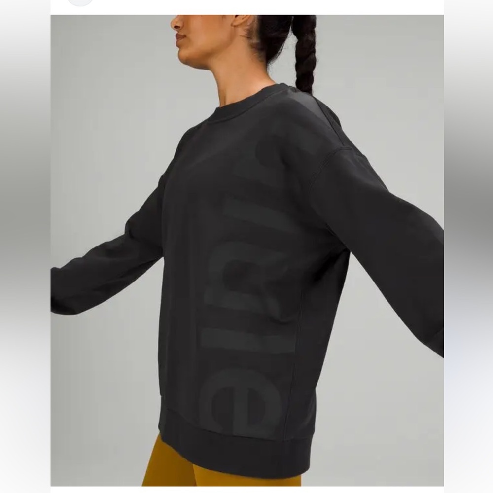Lululemon Athletica Black Oversized Crew Sweatshirt